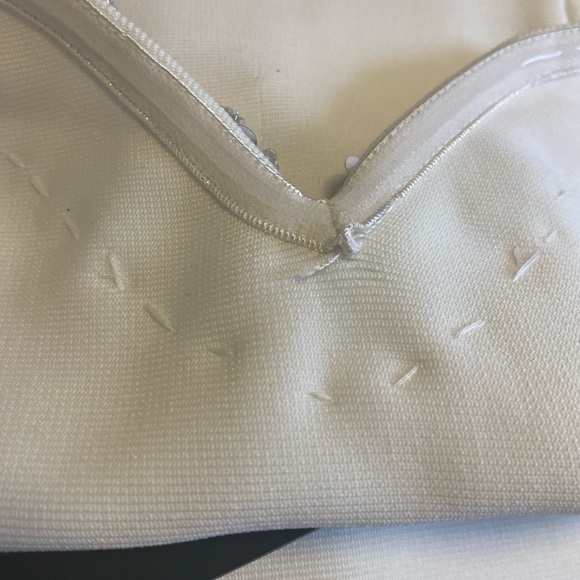 NovaLuxe  Mira Embellished Maxi Gown White Front Slit Strapless Size Large - Picture 13 of 16